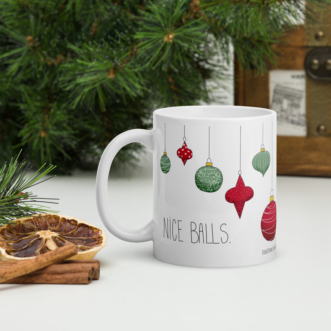 Nice Balls Christmas mug